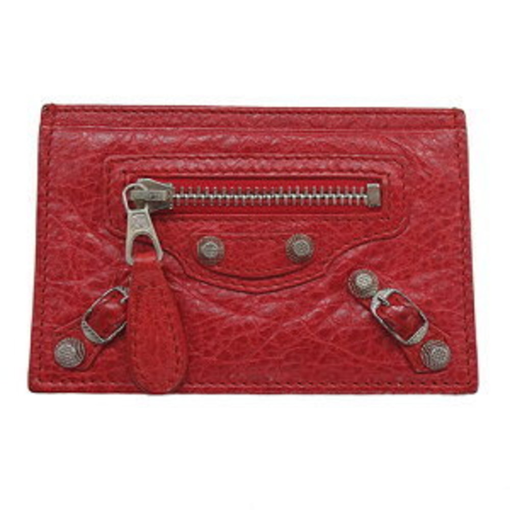 Balenciaga Card Case Leather Giant Red